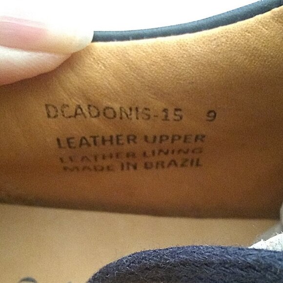 NIB Navy Napa Leather Men's Casual Shoe Sneaker 9 MSRP $120 - Picture 3 of 10